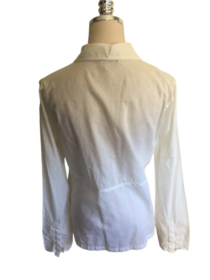 Camisa Royal Robbins Top Mediana Para Mujer Blanco Algodón Viaje al Aire Libre Senderismo Foto 2 de 4