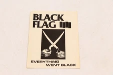 ORIGINAL 1980s Black Flag Everything Went Black Sticker 5.5"x4.25"