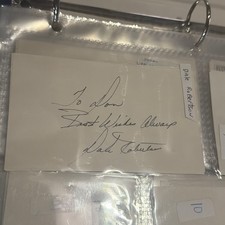 👀👀RARE HTF Dale Robertson (1923-2013) Signed ✍️ INDEX CARD Law Of The Lawless