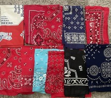 Vintage Bandana Lot Fast Color USA