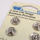 Lot 6 Dritz Prims Sew-On Deco Snaps Brass Nickel-Plated — photo 3
