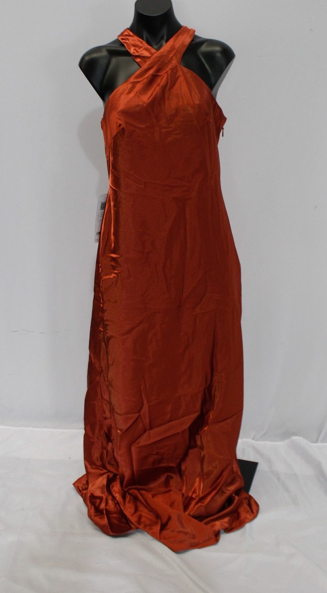 Azazie Women's Doretta Mermaid Bow Metallic Satin Dress LB3 Terracotta Size 8 | eBay Azazie Women's Doretta Mermaid Bow Metallic Satin Dress LB3 Terracotta Size 8 | eBay