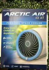 Arctic Air Ice Jet Personal Space Cooler 3-Speed USB-C w/ Ice Packs & Box
