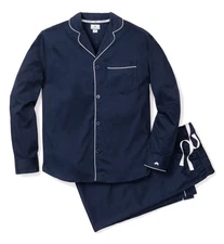 $118 NWT / PETITE PLUME Men's CLASSIC FLANNEL Navy Blue PAJAMA SET Size: X-LARGE