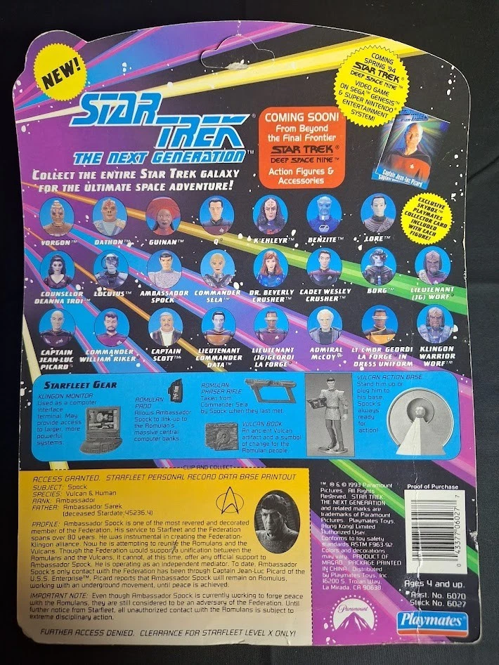 Lote Figuras de Acción Star Trek 1993 1994 1995 Playmates Klingon, Scott, Chang Foto 3 de 4