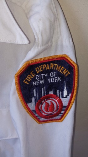 Vtg FDNY Pre 9/11 Lieutenant Dress shirt Uniform New York Fire Dept Authentic XL - Picture 2 of 4