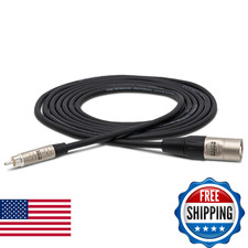 Hosa HRX-020 Pro Unbalanced Interconnect, REAN RCA to XLR3M, 20 ft