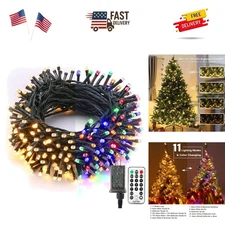 Spectacular 200 LED Warm White & Multicolor Christmas Lights for Festive Decor