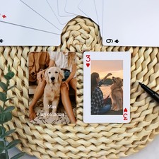 Custom Pet Photo Playing Cards Advanced Cardboard, Exclusive Gifts Pet Lovers