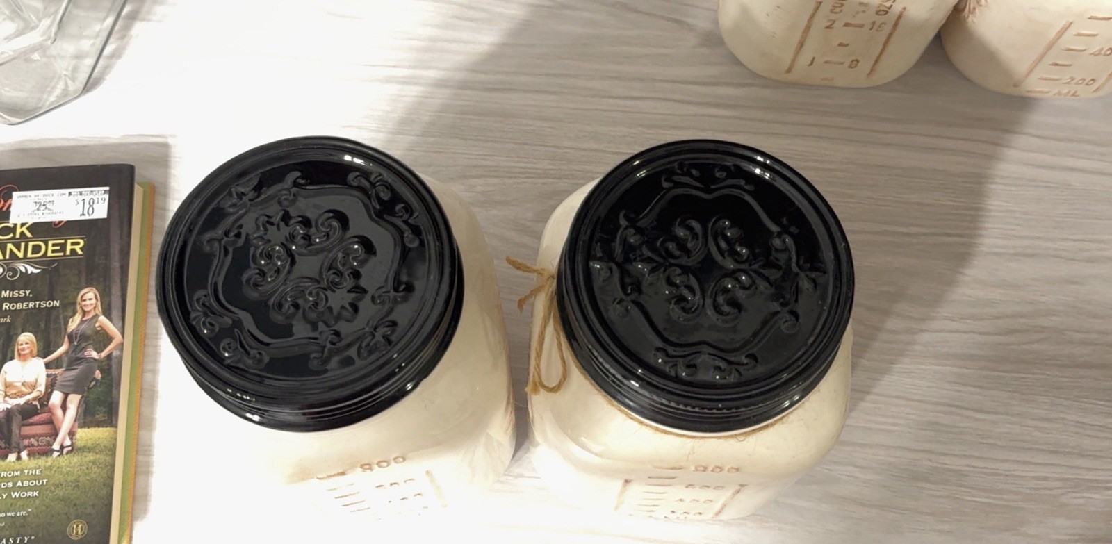 FARMHOUSE Young's Inc. Ceramic Cookie Jars Storage Canisters with Lids Set Of 6