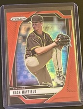 2025 Panini Prizm - Kash Mayfield, Kash Mayfield #275 Red Prizm /299 (RC)