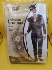 Steampunk Victorian Man Gentleman Fancy Dress Up Halloween Adult Large Costume