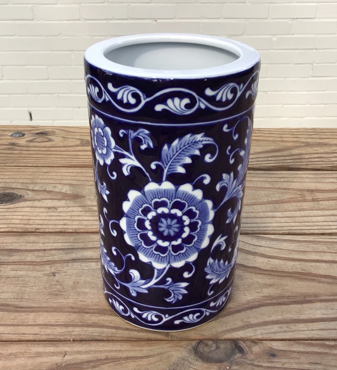 陶瓷缸蓝色花瓶| eBay
