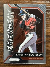 2021 Panini Prizm Baseball Kristian Robinson Diamondbacks Emergent Insert #EM12