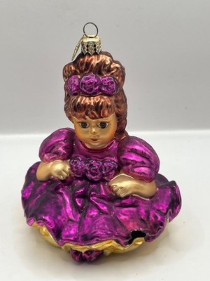 Christopher Radko Marie Osmond Amaya Doll Blown Glass Christmas Ornament 5 1/4''