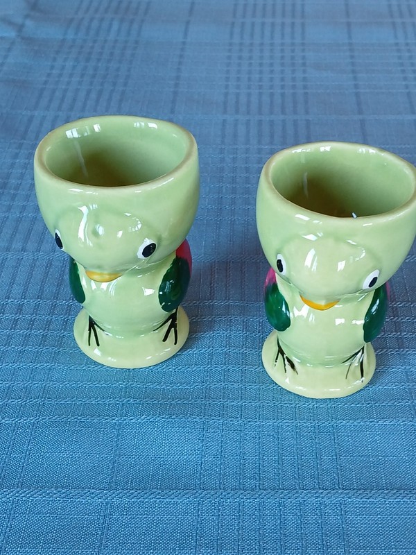 Vintage Pair of His & Hers Chick Egg Cups | Kitsch Egg Cups