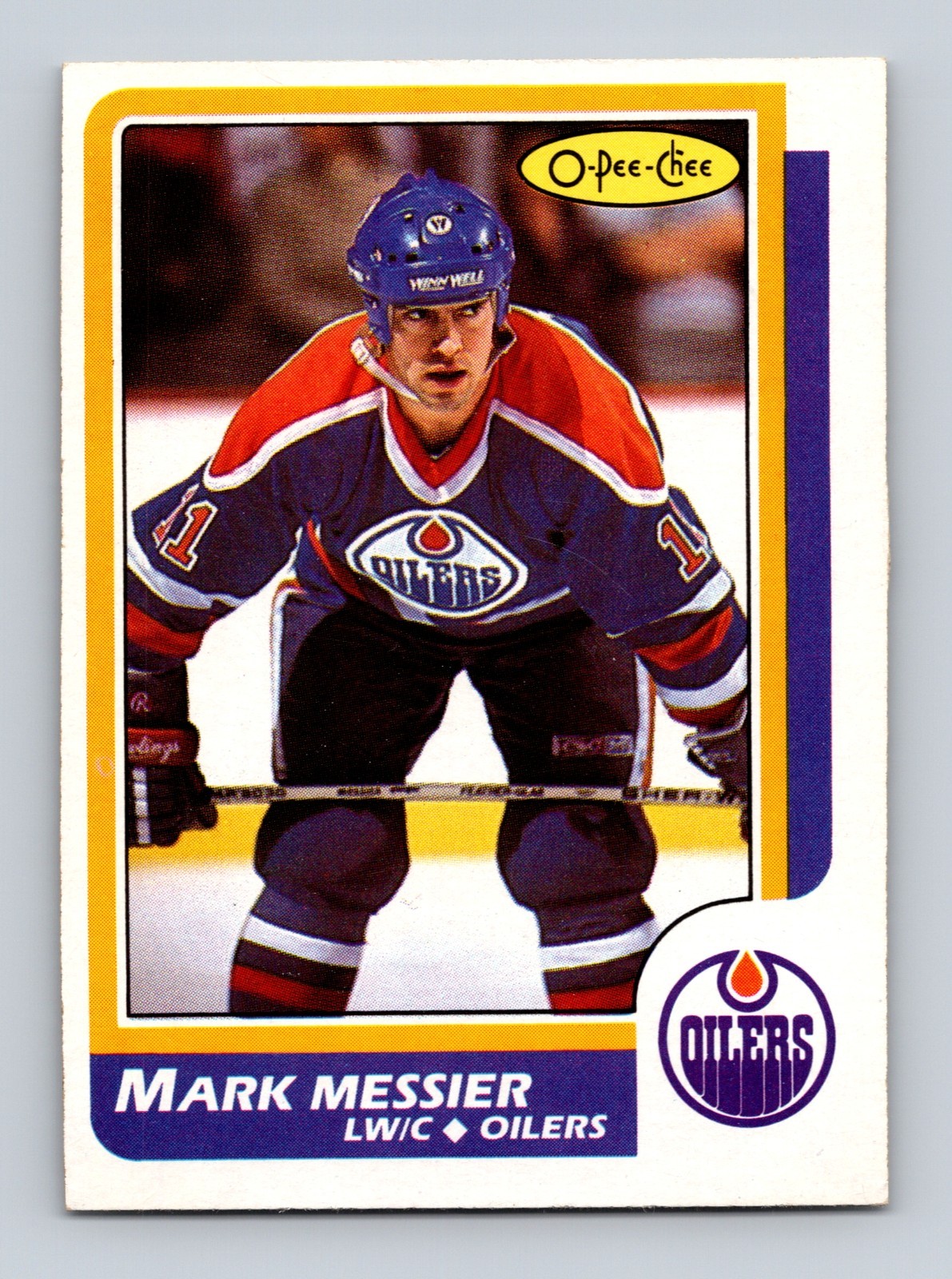 Mark Messier 1986-87 O-Pee-Chee OPC Hockey #186 Edmonton Oilers
