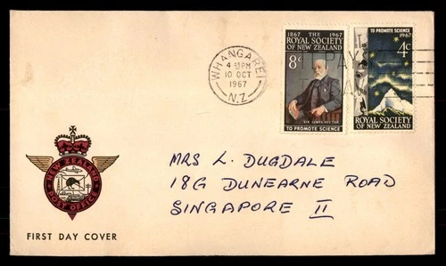 Mayfairstamps New Zealand FDC 1967 Royal Society of NZ Combo First Day Cover aaw