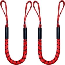 Mooring Rope, Marine Anchor Rope - For Docking Accessories (Red) 4-5.5 ft.