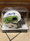 Kenneth Walker III Signed Seahawks Mini Helmet Beckett Witness #1