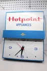 Vintage Hotpoint Appliances Dealer Sign & Clock 18.5 x 22” Advertising Metal