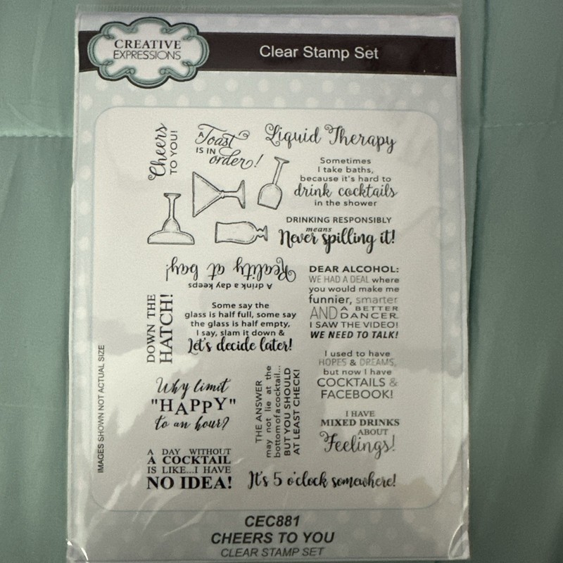 NEW Creative Expressions Cheers To You Stamp Set CEC881