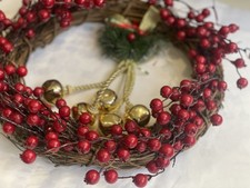 IKEA Red Berry Holly Christmas Wreath Decoration 34 Cm Red Berries Jungle Bells