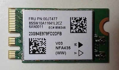 Lenovo Qualcomm Atheros QCNFA435 NGFF M.2 802.11 a/c+BT4.0 WiFi Card FRU 00JT477