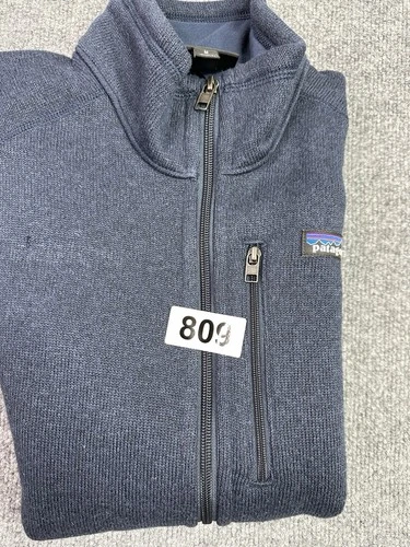 Patagonia Better Sweater Men’s Full Zip  Vest Blue M small rip on chest area image 10