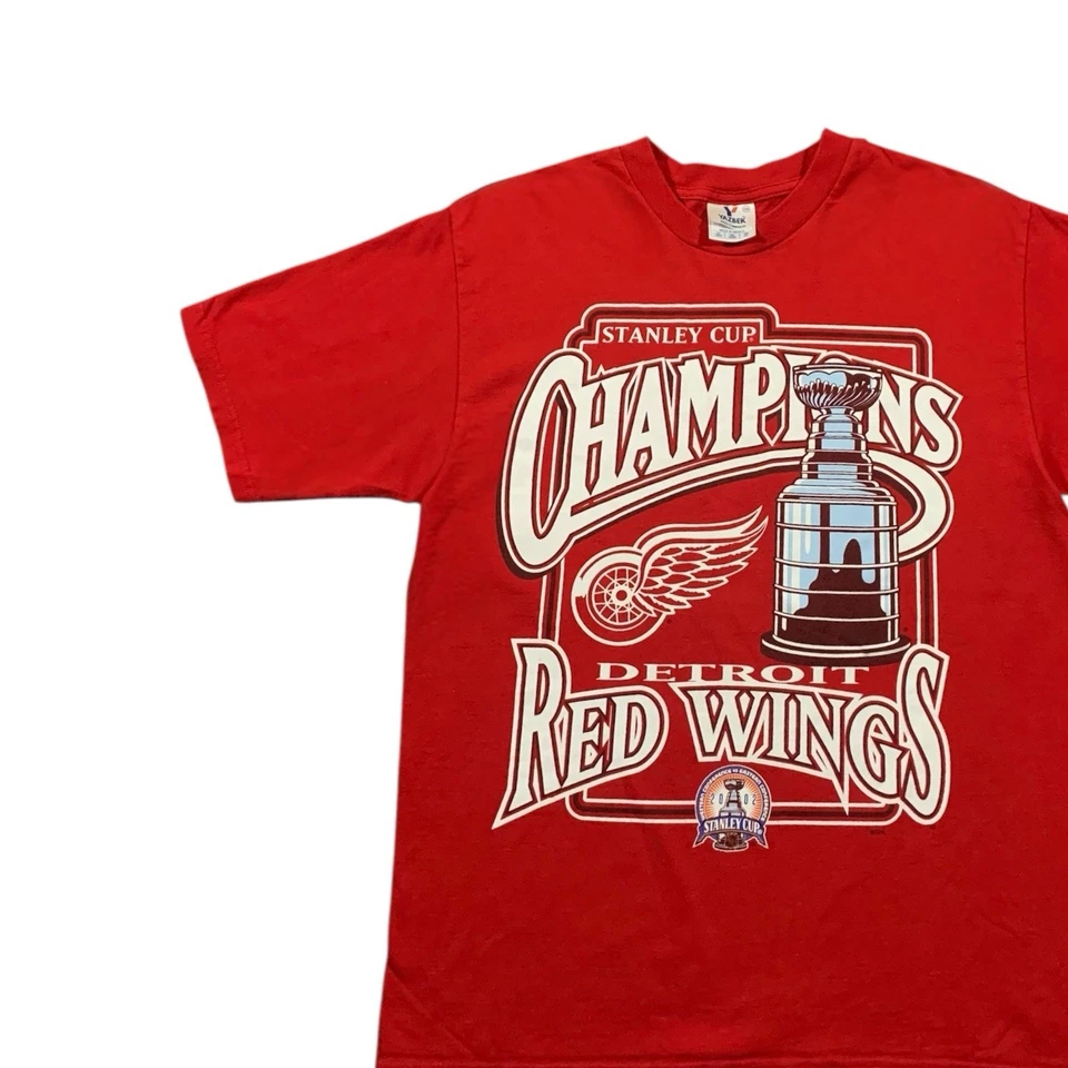 Vintage Detroit Wings NHL Stanley Cup Champions T Shirt Size Large - Image 3 of 4