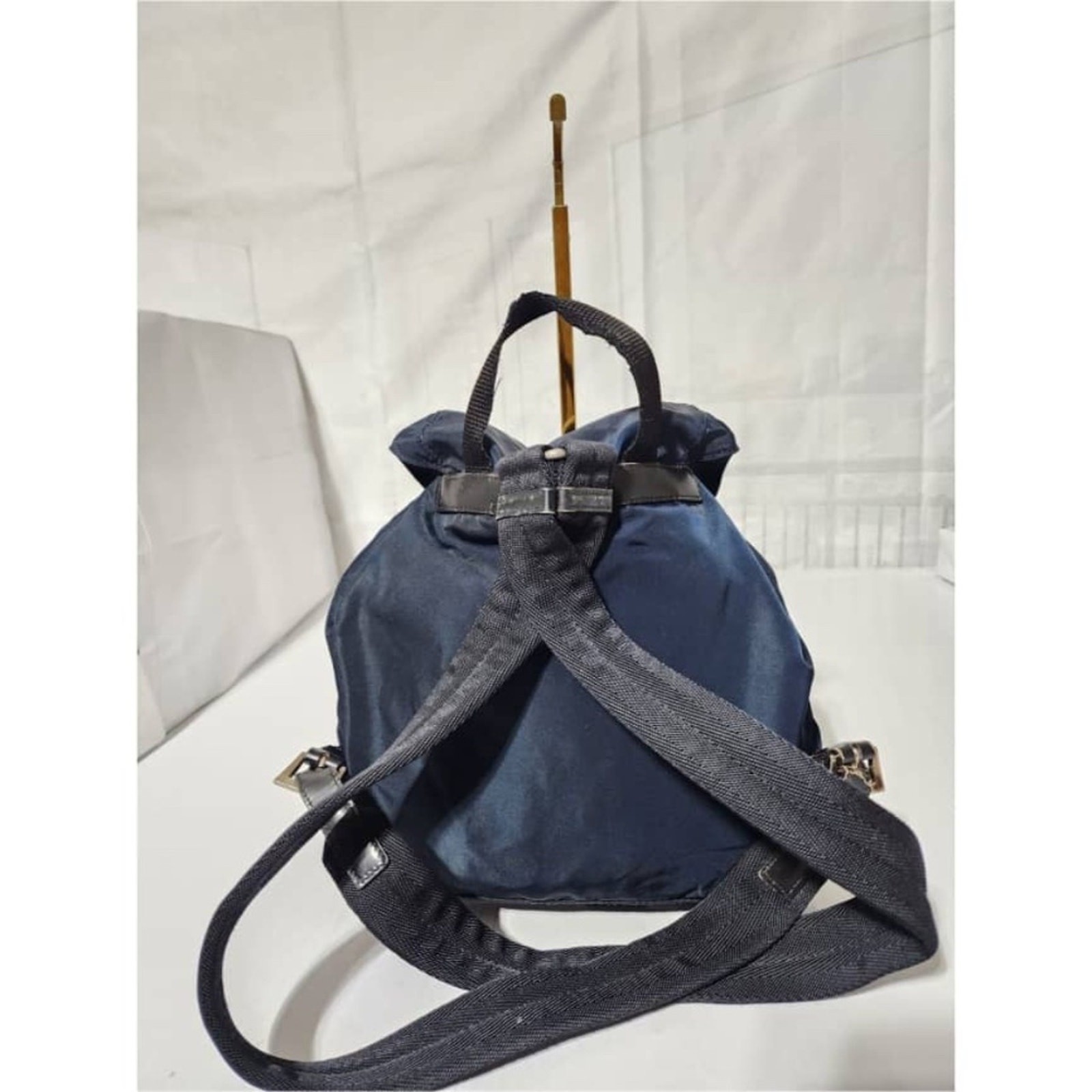 Authentic PRADA Nylon Vela Medium Backpack Navy B… - image 5