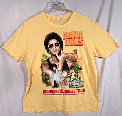 Bruno Mars Moonshine Jungle Tour T Shirt Concert Graphic Tee XL 2013 VGC