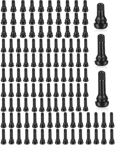 100 Pezzi TR412 Valvola per Pneumatici, Universal Gomma