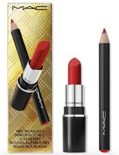 MAC Mini Lipstick Lip Liner RED Gift Set 2-Pc. Tiny Treasures