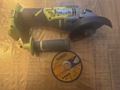 Ryobi ONE+ BÜRSTENLOSER Winkelschleifer 18 V 2,5 Ah Akku Dewalt Scheibe kostenloser Versand UVP 229 £