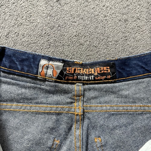 Vintage JNCO 90’s Snake Eyes Baggy Wide Denim Pants Adult Denim Size 32 Men’s - Picture 4 of 12