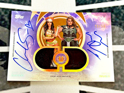 2025 Topps WWE Universe CHELSEA GREEN - PIPER Tag Team Dual Auto Patch /50