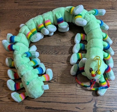 1984 Lots-a-Lots-a-Leggggggs Green 40 Legs Caterpillar 48'' by Commonwealth - VTG