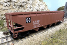 HO Santa Fe/ ATSF 40' 4-Bay Open Hopper Car #183068 Athearn Assmbld, Knckl Cplr — photo 10