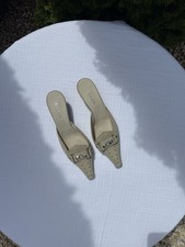 Early 2000s Vintage Prada Suede eyelet d'orsay heels- US size 8