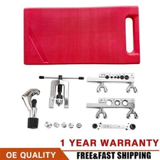 Flaring Swaging Tool 45 Degree Brake Line Tubing Copper Aluminum Extrusion Kit