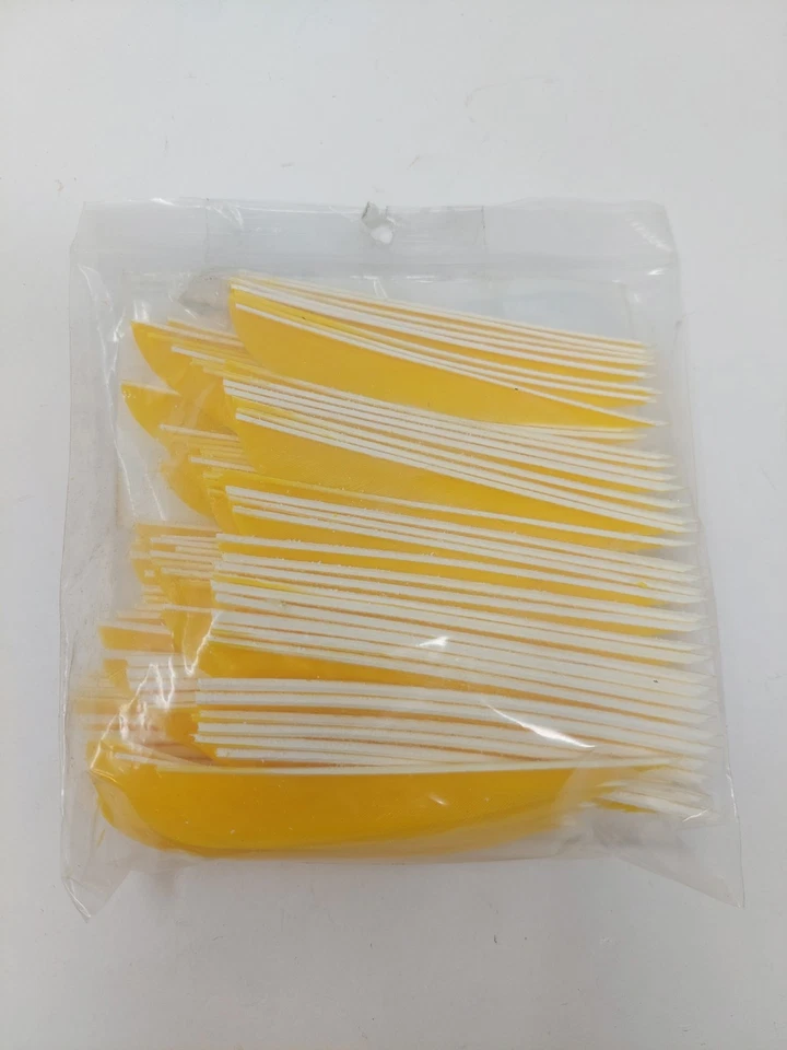 100 Pack Gateway Feathers 4" Right Wing: Parabolic Sun Yellow 400RPSSY-100 - Image 3 of 3