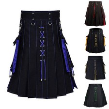 Elegant Men's Kilt with Pleated Skirt Detailing for Scottish Festivals