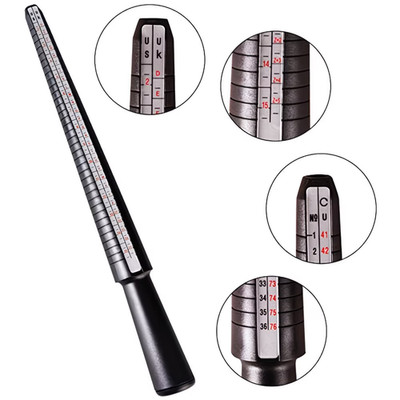 Finger Gauge Mandrel Finger Sizing Ring Sizer Set Band 1-15 Measuring Size