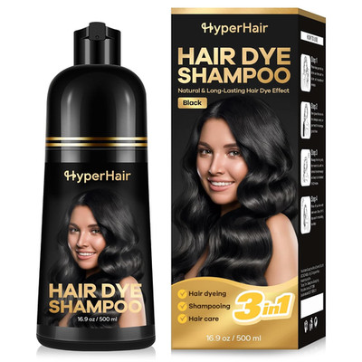 Black Hair Dye Shampoo, Shampoos for Color Treated Hair, Hair Dye Shampoo 3 in 1