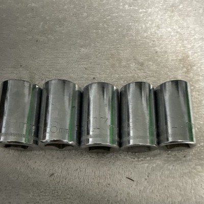 Craftsman G Series 1/2'' Drive Metric Sockets - 12pt 5 Pieces 15mm-19mm