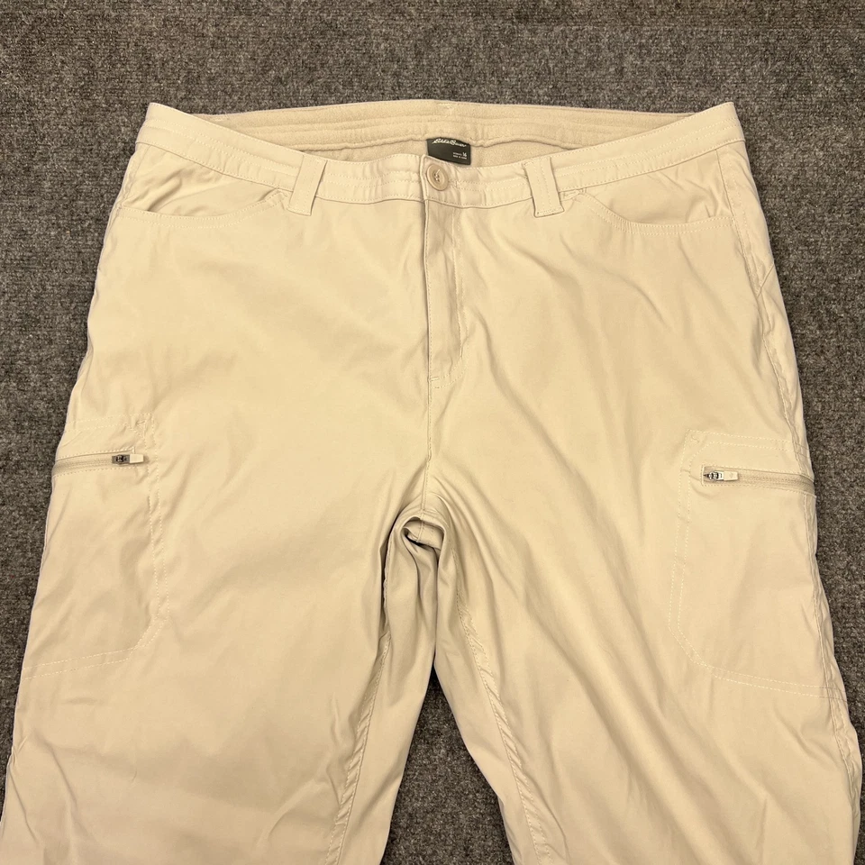 Pantalones de Senderismo Eddie Bauer Forrados de Vellón para Mujer Talla 16 X 31" Entrepierna Beige Foto 3 de 4