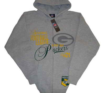 Green Bay Packers Men's NFL G-III Full-Zip Hoodie-Medium, Large -New  W/Tags-Gray
