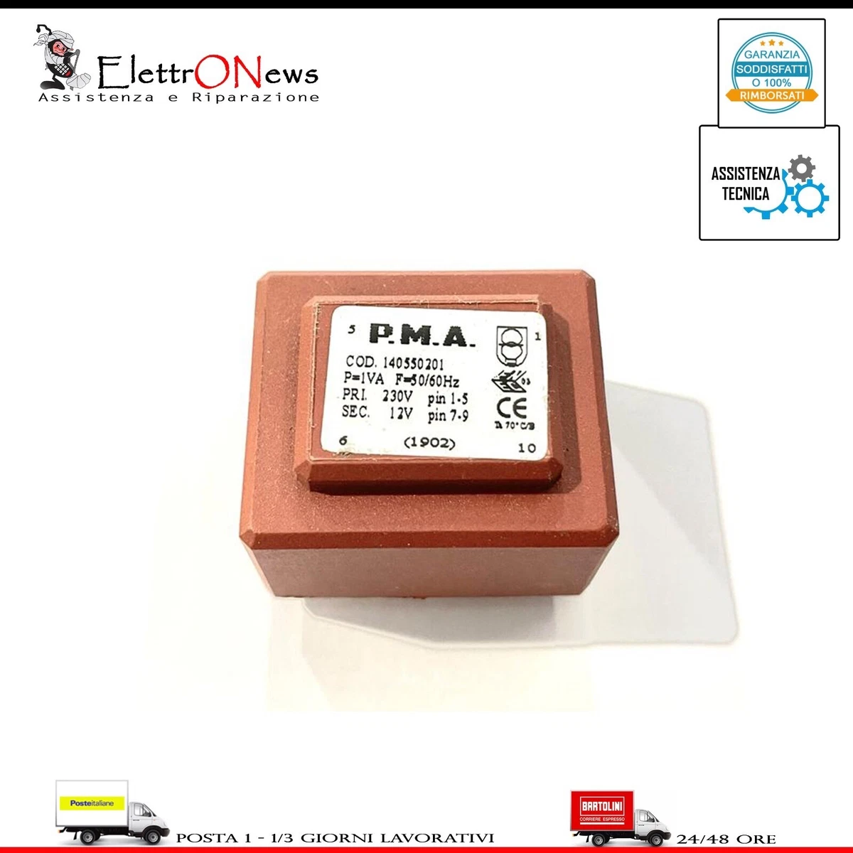 Alimentatore Striscia Led 12V 100W 8,5A IP25 Trasformatore Uso Interno - Foto 8