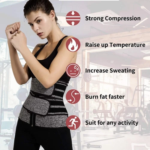 Women Waist Trainer Sauna Neoprene Sweat Belt Tummy Control Gym Yoga Body Shaper - Picture 8 of 14